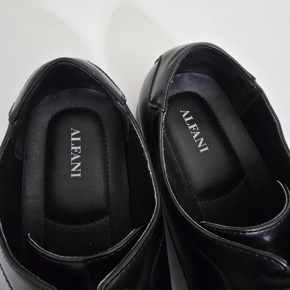 ALFANI size 12 Seth Lace Up Oxford Dress Shoes‎ Black